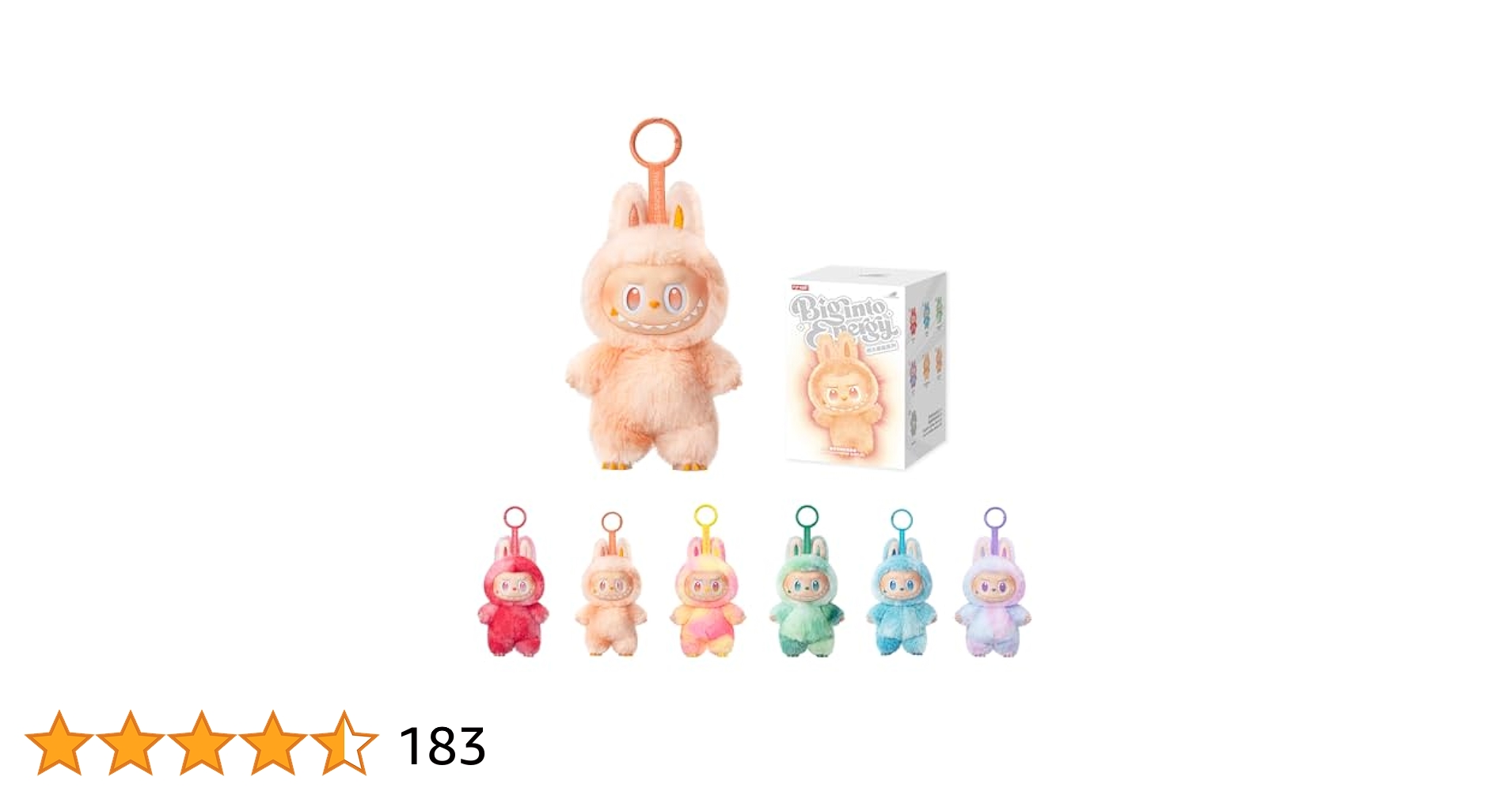 ポップマートラブブ　ビッグイントゥエナジーぬいぐるみペンダント　クリスタルボール 正規品 THE MONSTERS Big into Energy シリーズ ラブブ Labubu